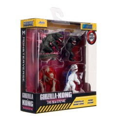 Godzilla - Pack 4 figurines Diecast Nano Metalfigs Wave 1 4 cm