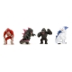 Godzilla - Pack 4 figurines Diecast Nano Metalfigs série 1 4 cm