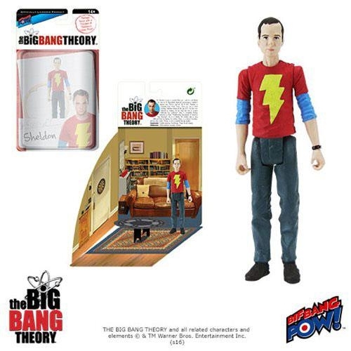 The Big Bang Theory - Figurine avec diorama Sheldon Shazam Shirt 10 cm