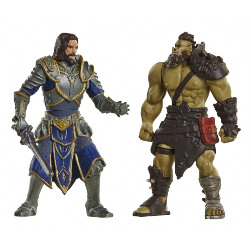 Warcraft - Pack 2 figurines Lothar vs. Horde Warrior 6 cm