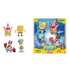Bob l'éponge - Pack 4 figurines Diecast Nano Metalfigs 4 cm