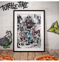 Tortues Ninja - Lithographie 40th Anniversary Limited Edition 42 x 30 cm