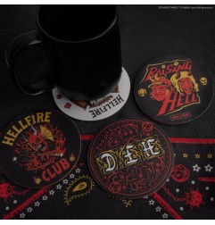 Stranger Things - Pack 4 sous-verres Hellfire Club
