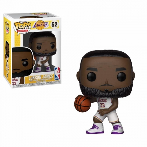 NBA - Figurine POP! LeBron James White Uniform (Lakers) 9 cm