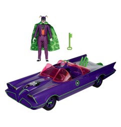 DC Comics - DC Retro figurine Batman 66 Batmobil with Joker (Gold Label) 15 cm