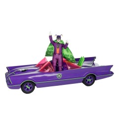 DC Comics - DC Retro figurine Batman 66 Batmobil with Joker (Gold Label) 15 cm
