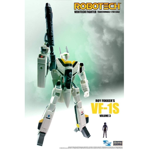 Robotech - Figurine Veritech Micronian Pilot Collection 1/100 Roy Fokker VF-1S 15 cm