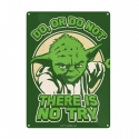 Star Wars - Panneau métal Yoda Try 21 x 15 cm