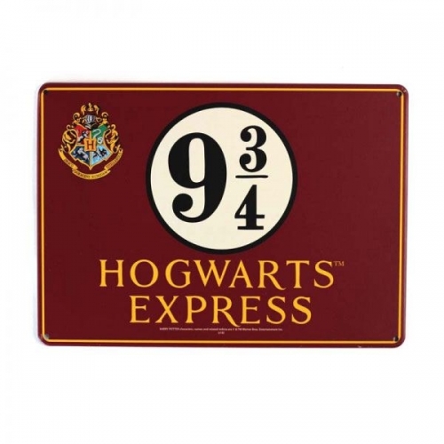Harry Potter - Panneau métal Platform 9 3/4 21 x 15 cm