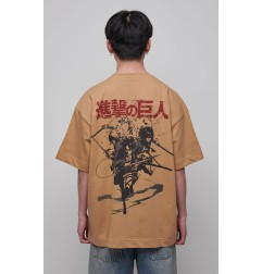 - Attack on Titan T-Shirt Graphic Beige 