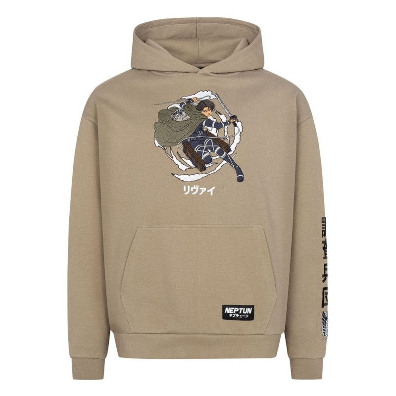 - Attack on Titan sweater ÃÂ  capuche Graphic Khaki 