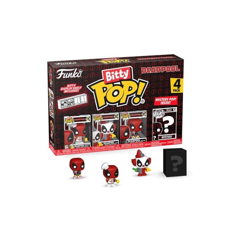 Deadpool - Pack 4 figurines Bitty POP! Vinyl BBQ Master 2,5 cm