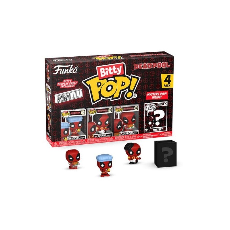Deadpool - Pack 4 figurines Bitty POP! Vinyl Bathtime 2,5 cm
