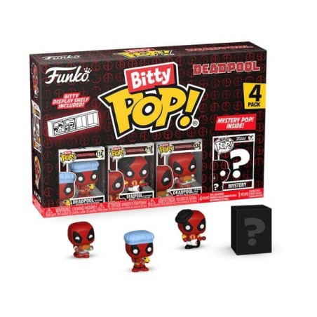 Deadpool - Pack 4 figurines Bitty POP! Vinyl Bathtime 2,5 cm