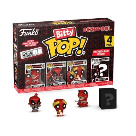 Deadpool - Pack 4 figurines Bitty POP! Vinyl Dinopool 2,5 cm