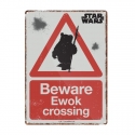 Star Wars - Panneau métal Ewok 21 x 15 cm