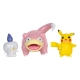 Pokémon - Pack 3 figurines Battle Figure Set Pikachu (Female), Funécire, Ramoloss 5 cm