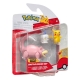Pokémon - Pack 3 figurines Battle Figure Set Pikachu (Female), Funécire, Ramoloss 5 cm