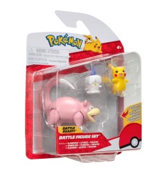 Pokémon - Pack 3 figurines Battle Figure Set Pikachu (Female), Funécire, Ramoloss 5 cm