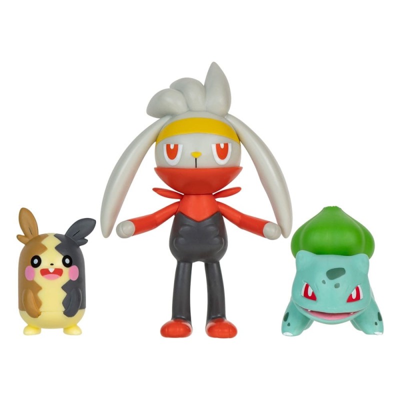 Pokémon - Pack 3 figurines Battle Figure Set Morpeko, Bulbizarre 1, Lapyro 5 cm