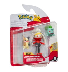 Pokémon - Pack 3 figurines Battle Figure Set Morpeko, Bulbizarre 1, Lapyro 5 cm