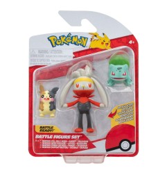 Pokémon - Pack 3 figurines Battle Figure Set Morpeko, Bulbizarre 1, Lapyro 5 cm