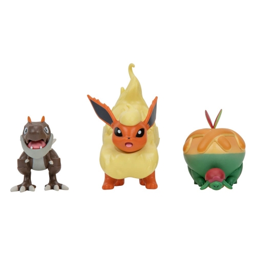 Pokémon - Pack 3 figurines Battle Figure Set Dratatin, Ptyranidur, Pyroli 5 cm