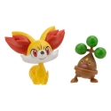 Pokémon - Pack 2 figurines Battle Figure First Partner Set Feunnec, Manzaï 5 cm