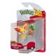 Pokémon - Pack 2 figurines Battle Figure First Partner Set Feunnec, Manzaï 5 cm