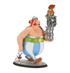 Asterix - Statuette Obelix Stack of Helmets and Idéfix 21 cm