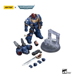 Warhammer 40k - Figurine 1/18 Ultramarines Jump Pack Intercessors Sergeant With Plasma Pistol And Power Sword 12 cm