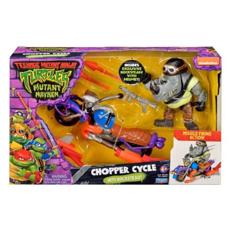 Tortues Ninja - Figurine Chopper mit Rocksteady