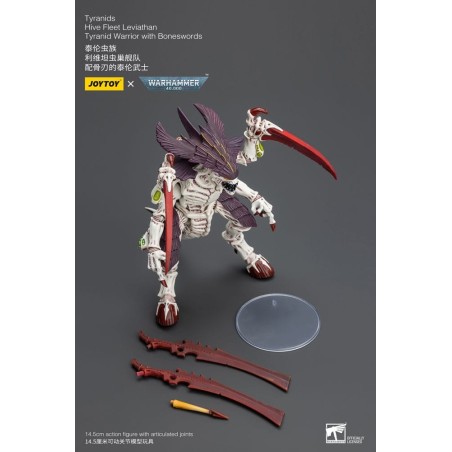 Warhammer 40k - Figurine 1/18 Tyranids Hive Fleet Leviathan Tyranid Warrior avec Boneswords 12 cm