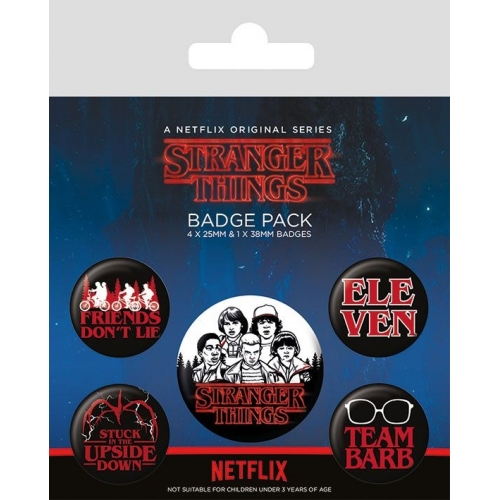 Stranger Things - Pack 5 badges Characters