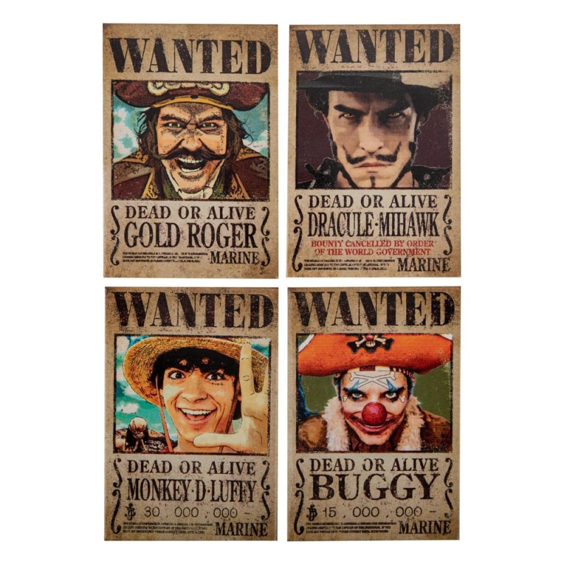 One Piece - 4 pack aimants Wanted One Piece - 4 pack aimants Wanted