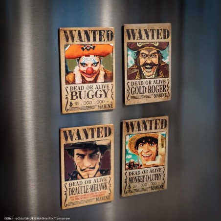 One Piece - 4 pack aimants Wanted