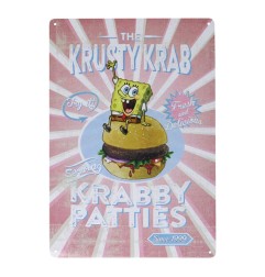 Bob l'éponge - SpongeBob panneau métal Krusty Krab
