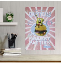 Bob l'éponge - SpongeBob panneau métal Krusty Krab