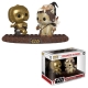 Star Wars - Pack 2 Figurines POP! Bobble Head C-3PO on Throne 9 cm