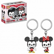 Disney - Pack 2 porte-clés Pocket POP! Mickey & Minnie 4 cm