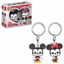 Disney - Pack 2 porte-clés Pocket POP! Mickey & Minnie 4 cm