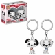 Les 101 Dalmatiens - Pack 2 porte-clés Pocket POP! Pongo & Purdy 4 cm