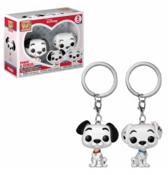 Disney - Les 101 Dalmatiens pack 2 porte-clés Pocket POP! Vinyl Pongo & Purdy 4 cm