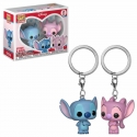 Lilo & Stitch - Pack 2 porte-clés Pocket POP! Stitch & Angel 4 cm