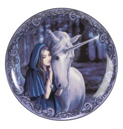 Anne Stokes - Pack 4 plaques Unicorn and Maiden