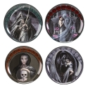 Anne Stokes - Pack 4 plaques Dance with Death