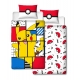 Pokémon - Parure de lit réversible Pikachu Memphis 135 x 200 cm / 48 x 74 cm