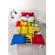 Pokémon - Parure de lit réversible Pikachu Memphis 135 x 200 cm / 48 x 74 cm