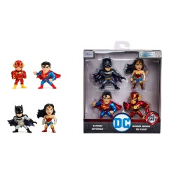DC Comics - Pack 4 figurines Diecast Nano Metalfigs Wave 1 4 cm
