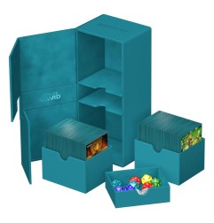 Ultimate Guard - Twin Flip'n'Tray 266+ Xenoskin Bleu Pétrole